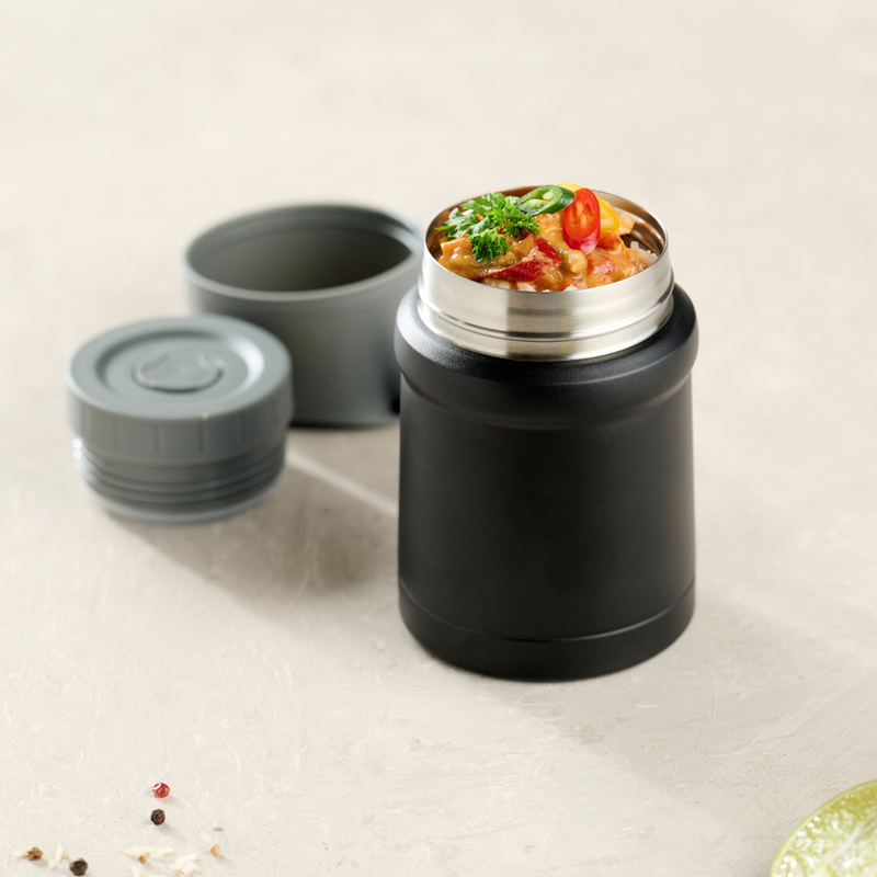 Day vacuum food jar 550ml 10x17cm black 049887, , medium-null