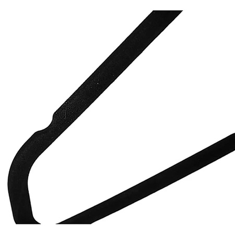 Day metal hangers 5pcs set velvet black 734596, , medium-null