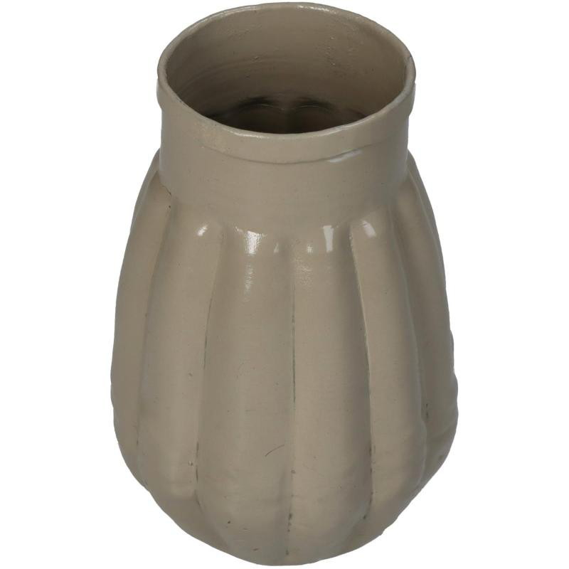 Product image: Vase aluminium 8x8x11cm - ivory, , medium-null