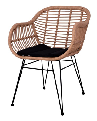 Allegra hm5450 πολυθρονα με μαξιλαρι  57.5x59x81cm μπεζ