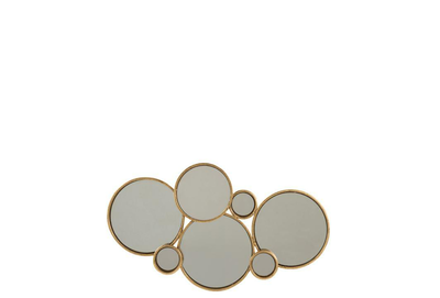 Mirror 6 circles gold, , medium