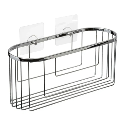 Kit oval storage basket krom 30x11x13 + qf, , medium