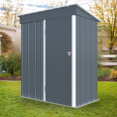 Isunor μεταλλική γαλβανιζέ αποθήκη κήπου - 3x5ft - 94x161xh181cm, , medium