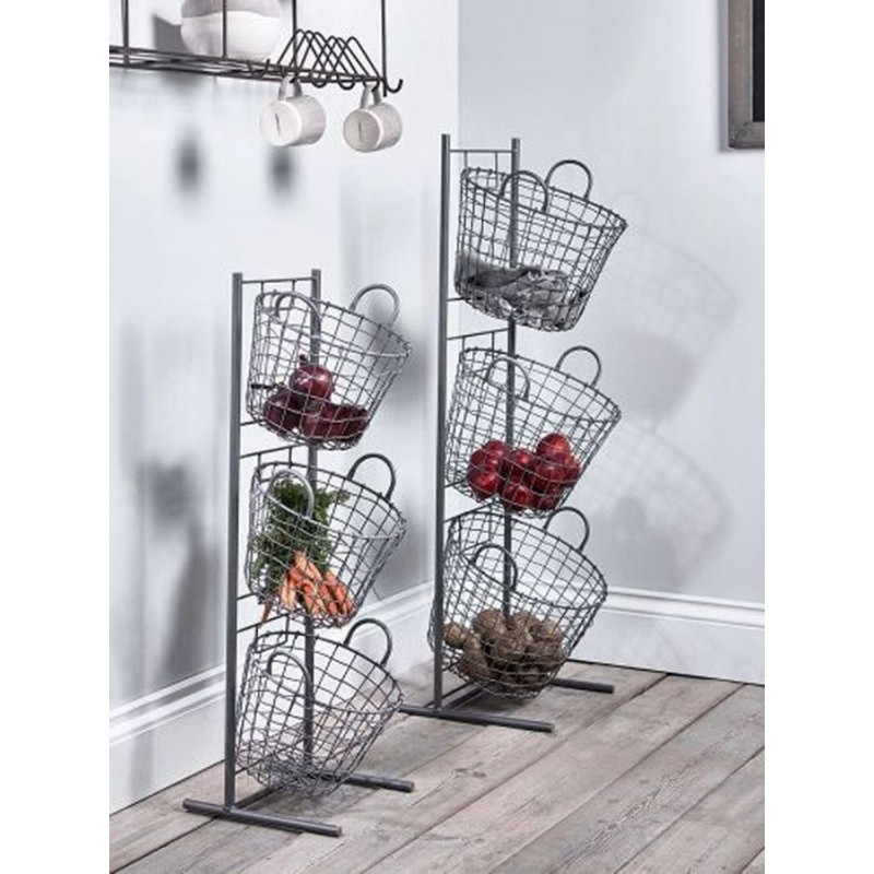 Metal stand with baskets image number null
