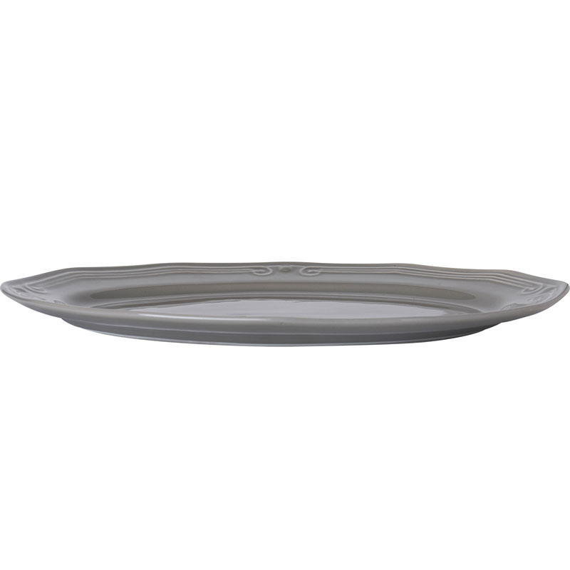 Athenee platter oval 36cm grey, , medium-null