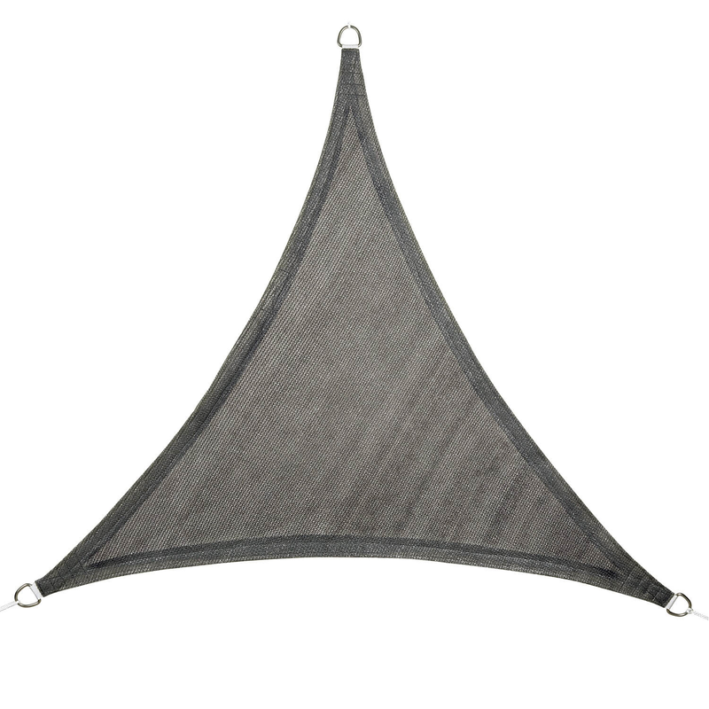 Shade sail triangle 3x3x3m hdpe anthracite 180gr/m2, , medium-null