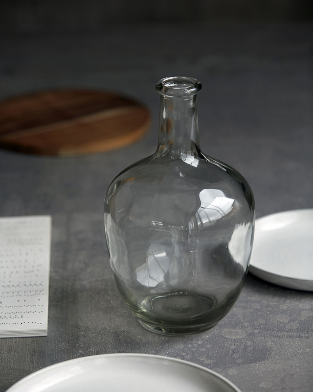 Vase/bottle, glass, clear, , medium-null