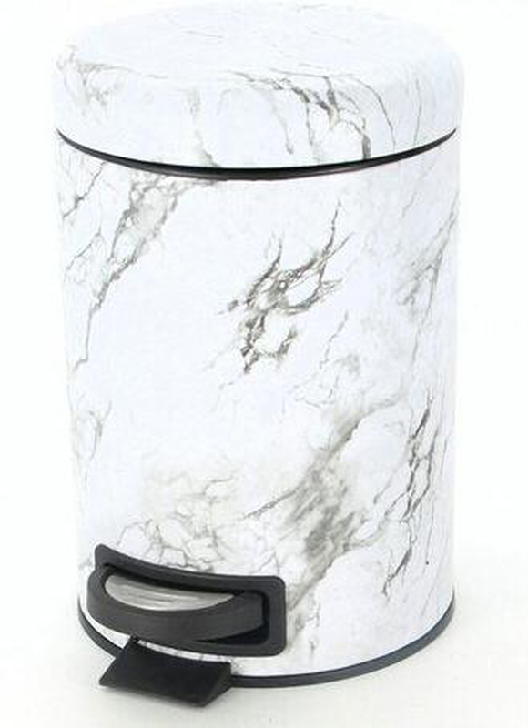 Product image: Wenko pedal bin onyx 3l steel marble, , medium-null