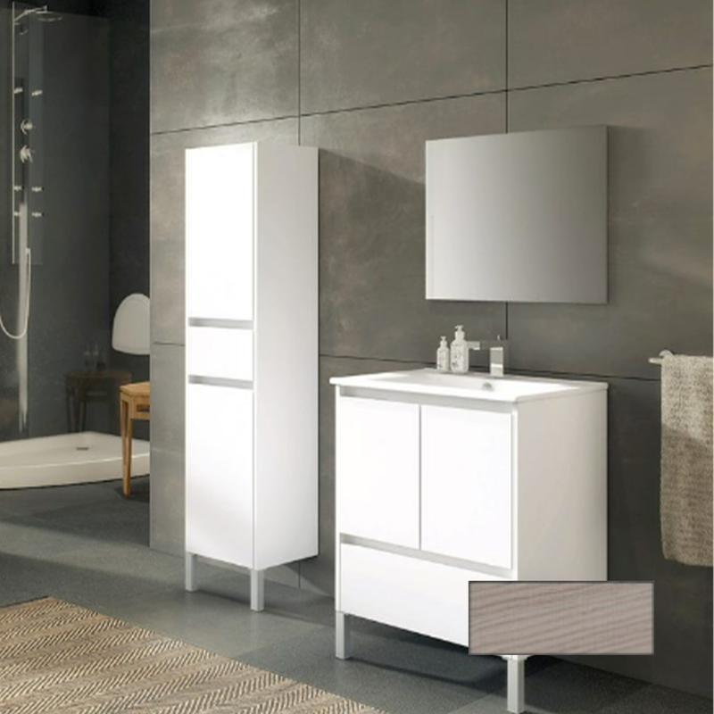 Caruso p2g1 bathroom furniture with washbasin 60cm white image number null