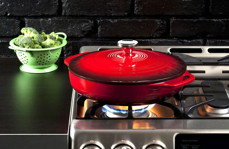 Lodge dutch oven red with loop handles (3,4lt), , medium image number null