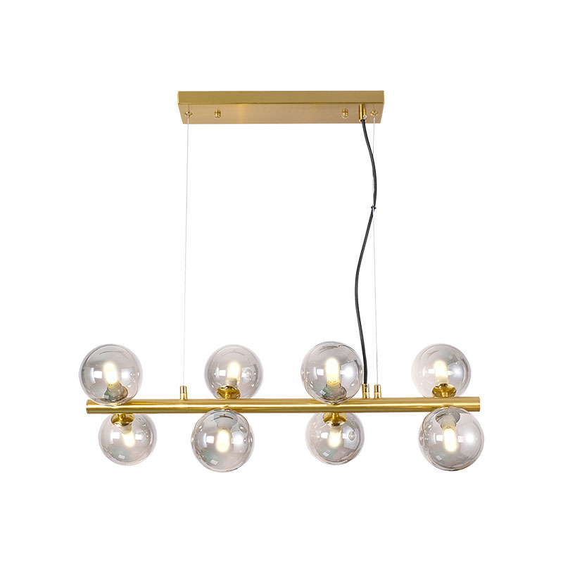 Product image: Sunlight 8xg9 (max.8x5w) ceiling light smokey glass brass ip20 l640xh250xh1565mm, , medium-null