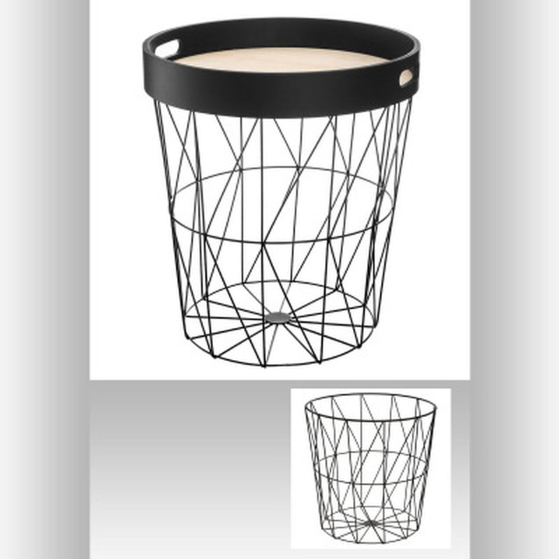 Atmosphera kumi tray side table - black, , medium image number null