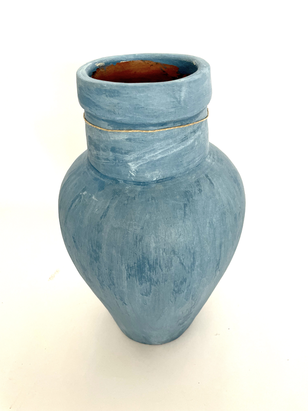 Vase ceramic blue, , medium image number null