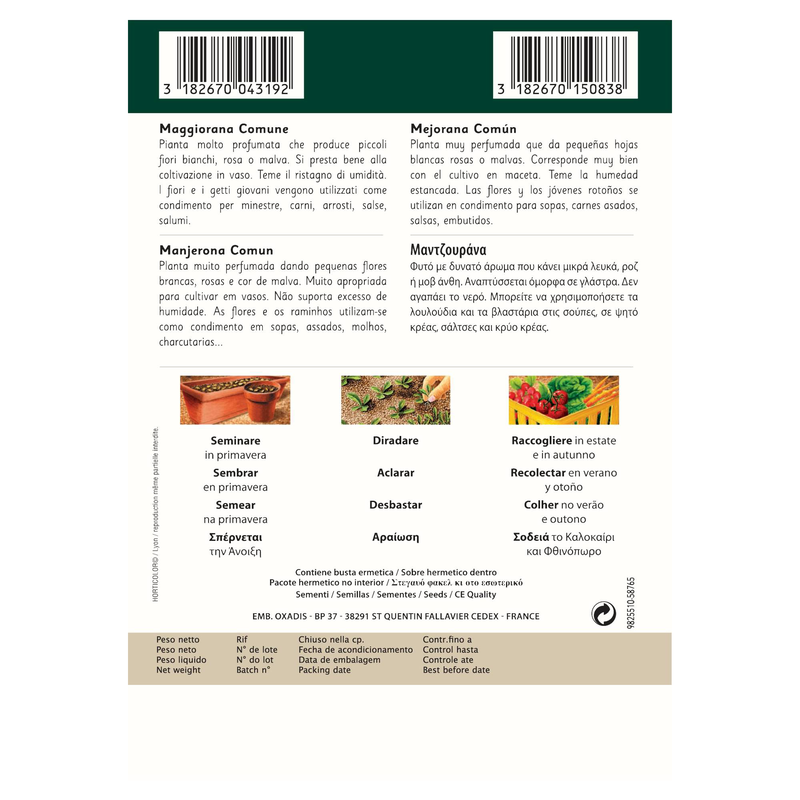 Product image: Vilmorin μαντζουρανα, , medium-null
