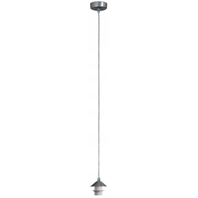 Fix hanging shower for lighting e27 50cm satin chrome, , medium