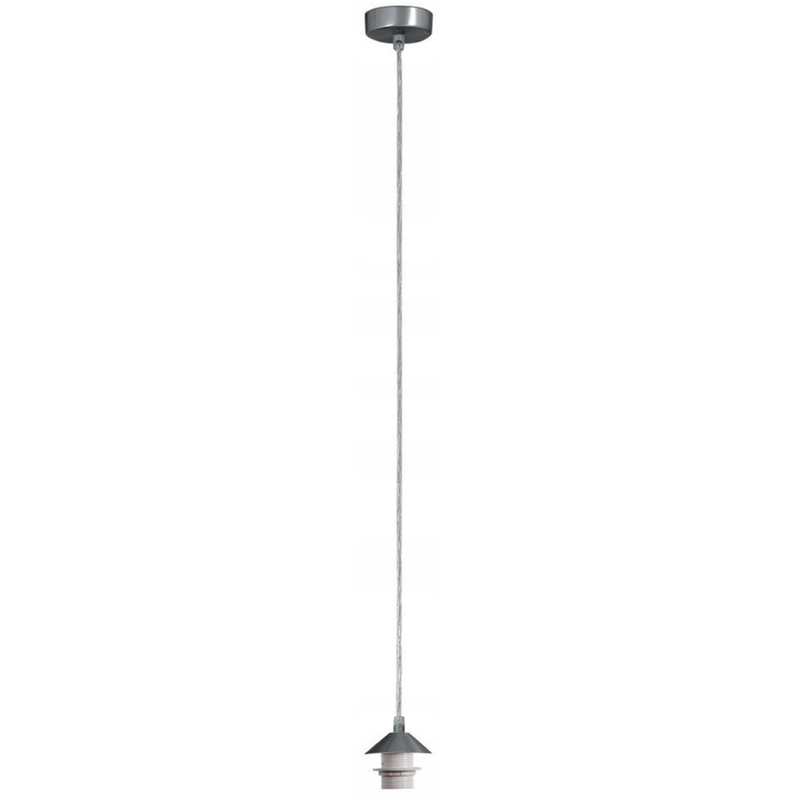 Fix hanging shower for lighting e27 50cm satin chrome, , medium-null