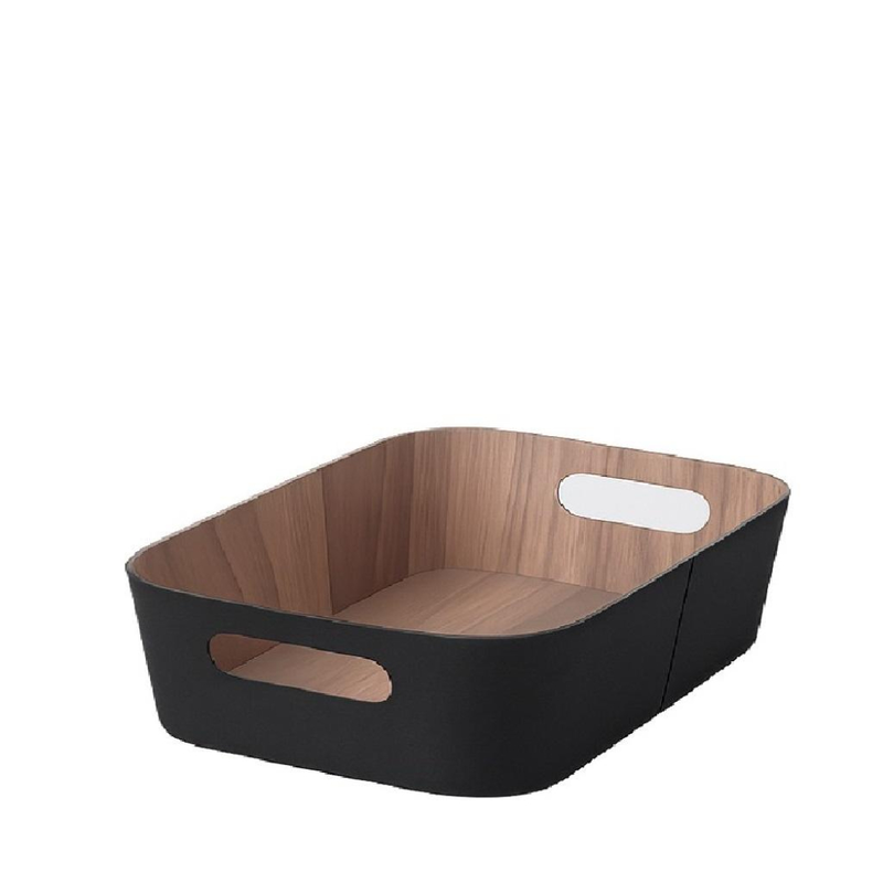 Espiel rag storage basket 26x38cm - black, , medium-null