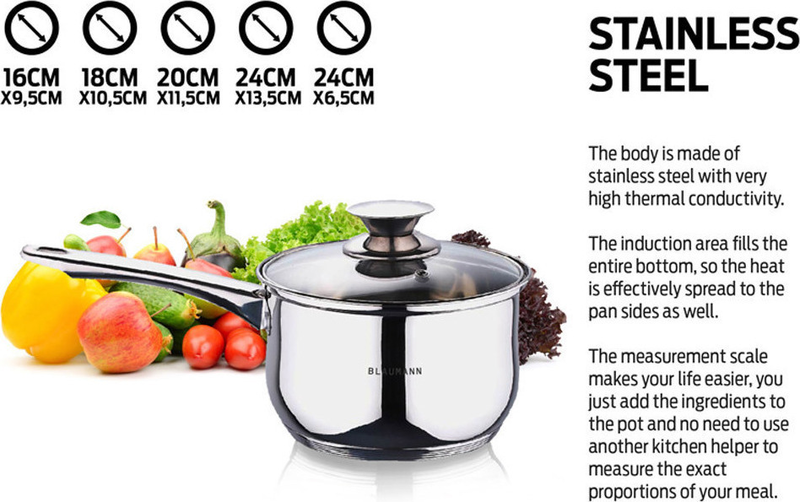 Blaumann jumbo cookware set 10pcs-null