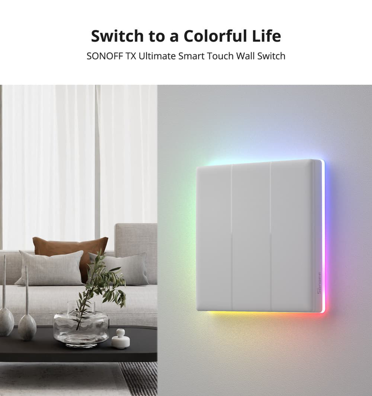Product image: Sonoff t53c-Wi-Fi smart wall touch switch 3-button white, , medium-null