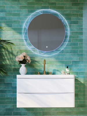 Round led mirror with acrylic frame 70cm