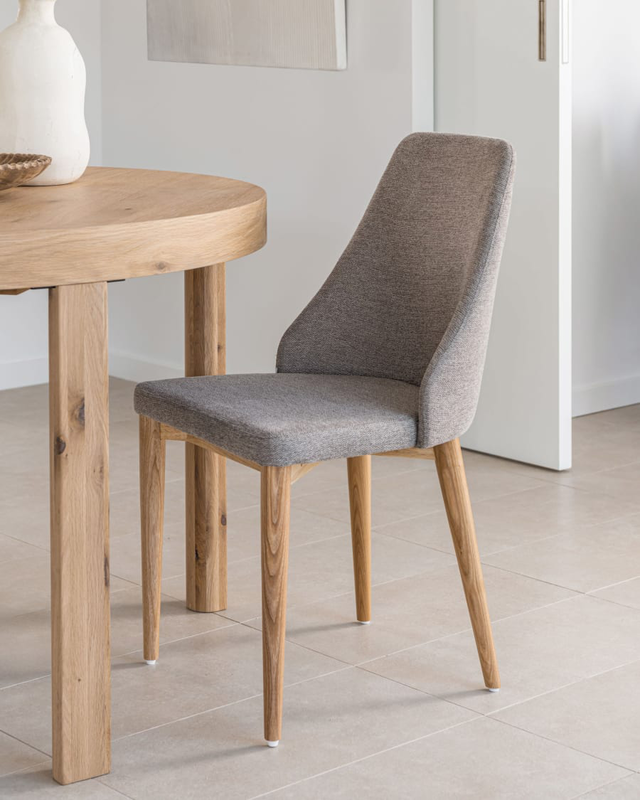 Rosie chair brown solid wood-null
