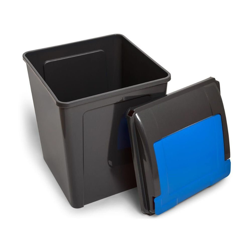 Product image: Κάδος ανακύκλωσης 50l με μπλε καπάκι, ανθεκτικός & εύχρηστός, , medium-null