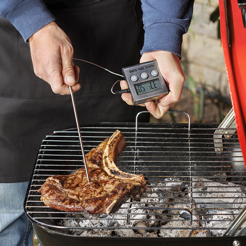 Nava bbq guru digital thermometer with spike, magnet and hook 0&deg;c - 250&deg;c, , medium-null