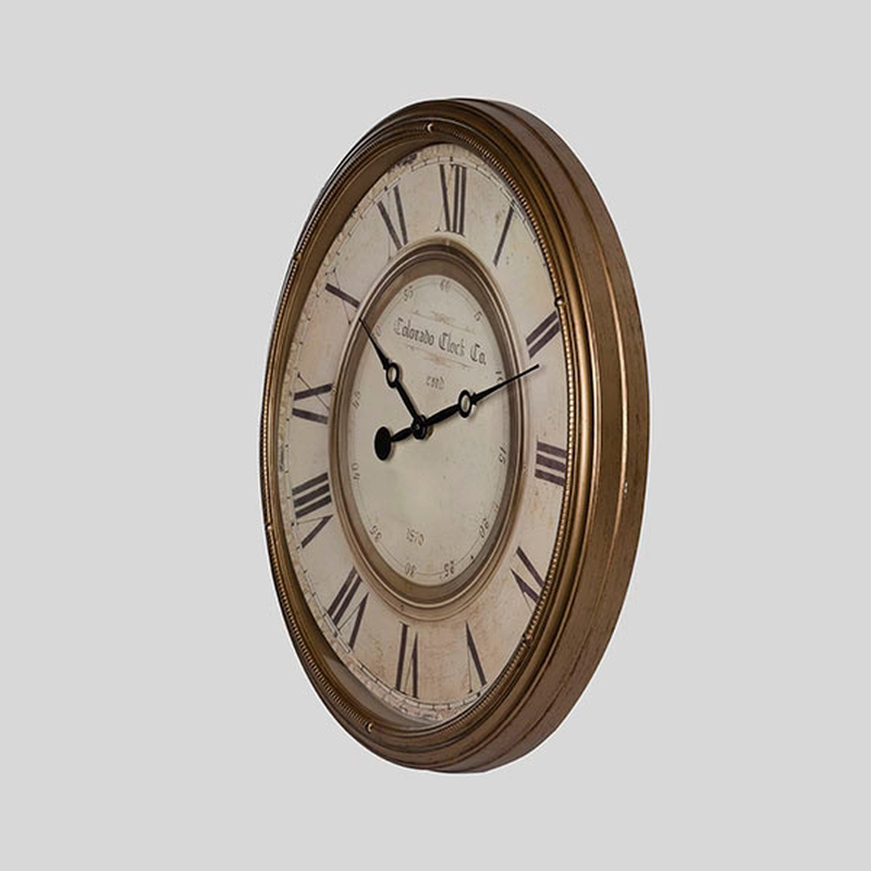Wall clock antique gold - beige, , medium-null