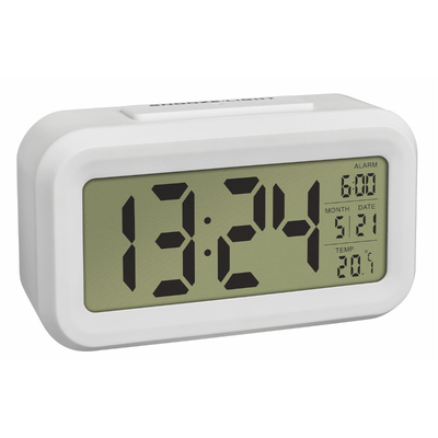 Tfa digital alarm clock - white