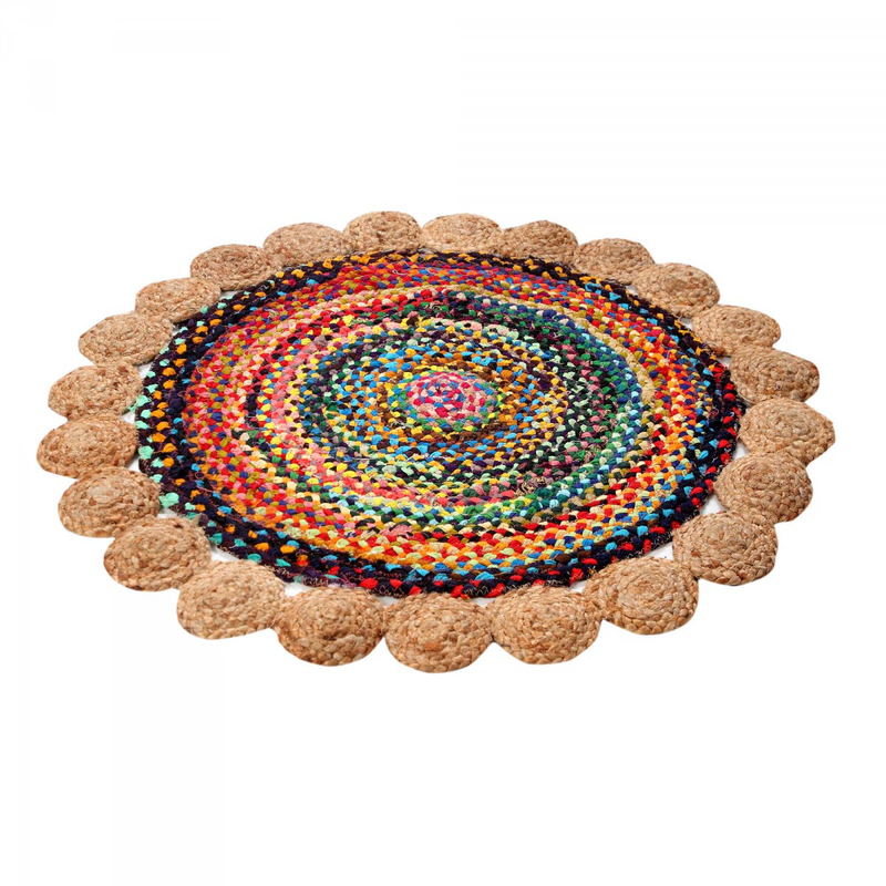 Product image: Round colorful rug 90cm, , medium-null