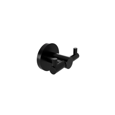 Sigma black matte double robe hook, , medium
