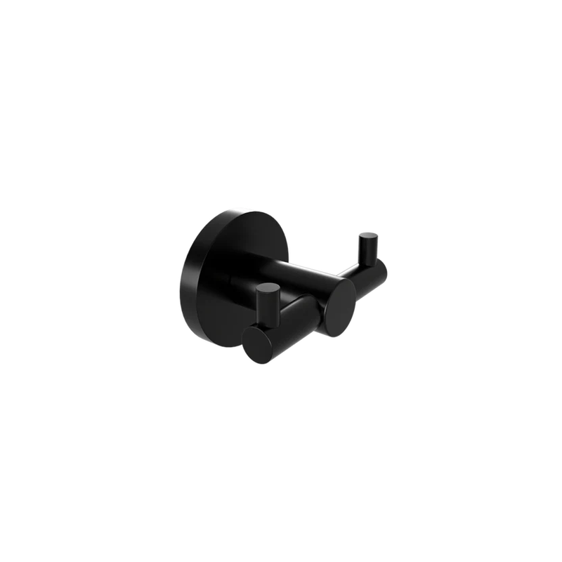Sigma black matte double robe hook, , medium-null