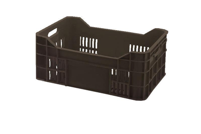 Plastic crate no.1 dark brown 630x330x223mm
