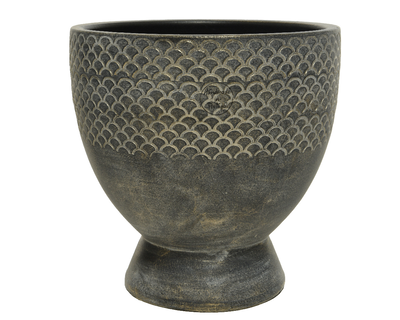 Planter terracotta brown/gold, , medium