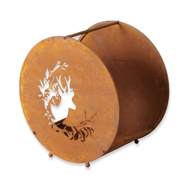 Boltze iron rust firewood rack 50x33cm image number null