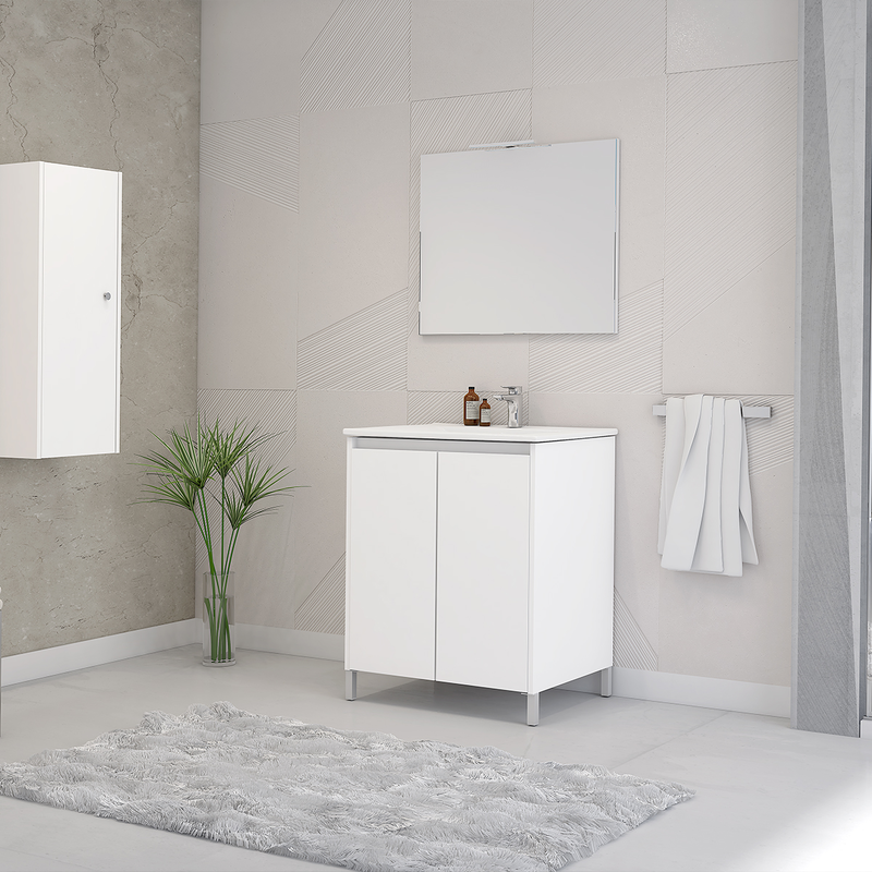 Bathroom furniture with washbasin caruso p2 60cm gray image number null