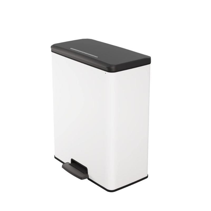Product image: Curver κάδος απορριμμάτων 65l με πεντάλ, λευκός από πλαστικό, ανθεκτικός & οικολογικός, , medium-null