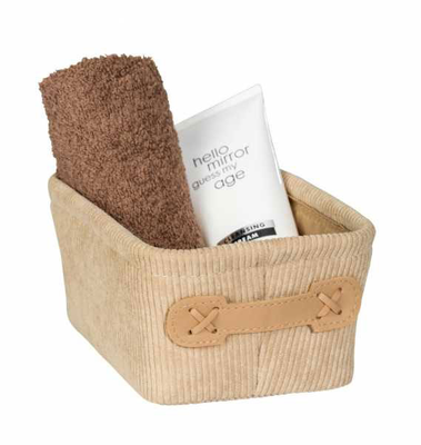 Wenko anela basket cord small rectangular beige
