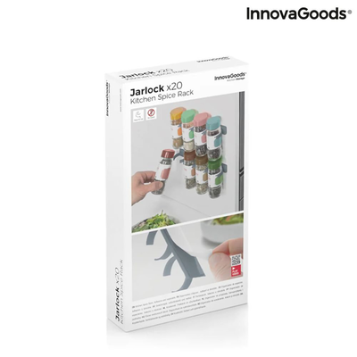 Innovagoods ραφιέρα για μπαχαρικά 20 θέσεων v0103336 γκρι, , medium