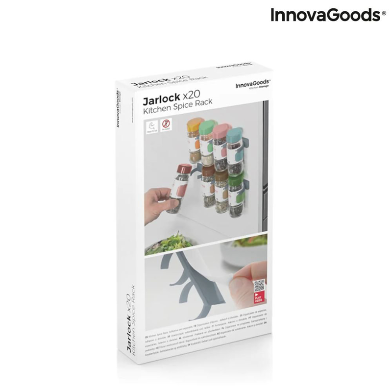 Product image: Innovagoods ραφιέρα για μπαχαρικά 20 θέσεων v0103336 γκρι, , medium-null