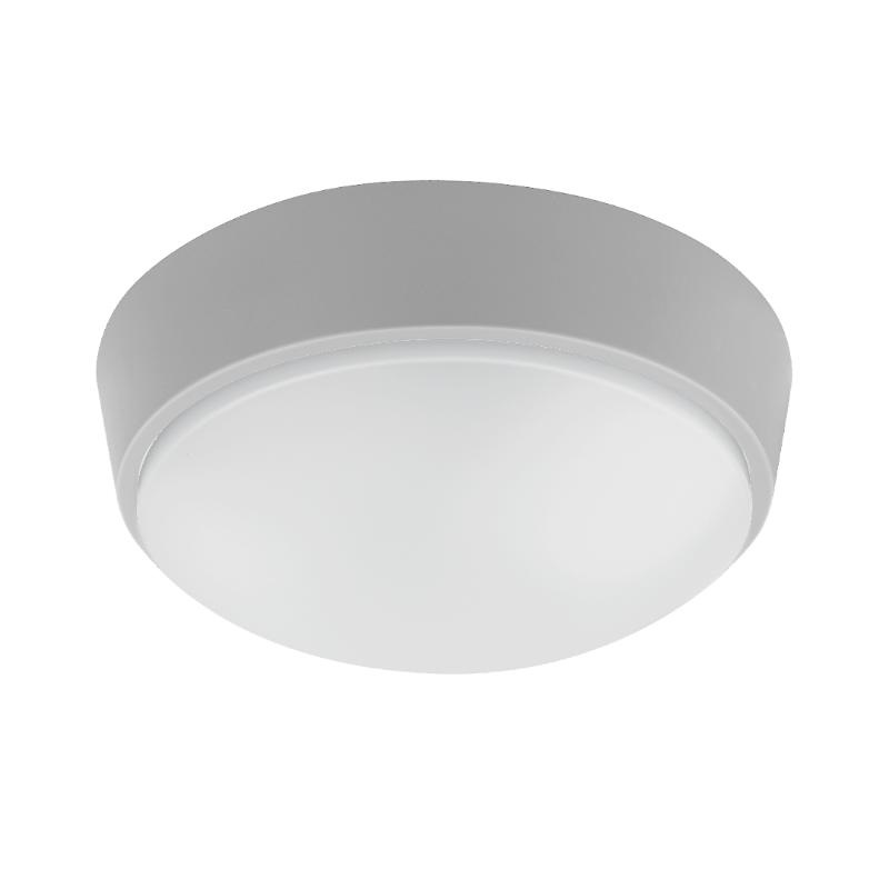 Sunlight led 10w bulkhead light round plastic black/grey/white 700lm 3cct ip54 ø215xh80mm, , medium image number null