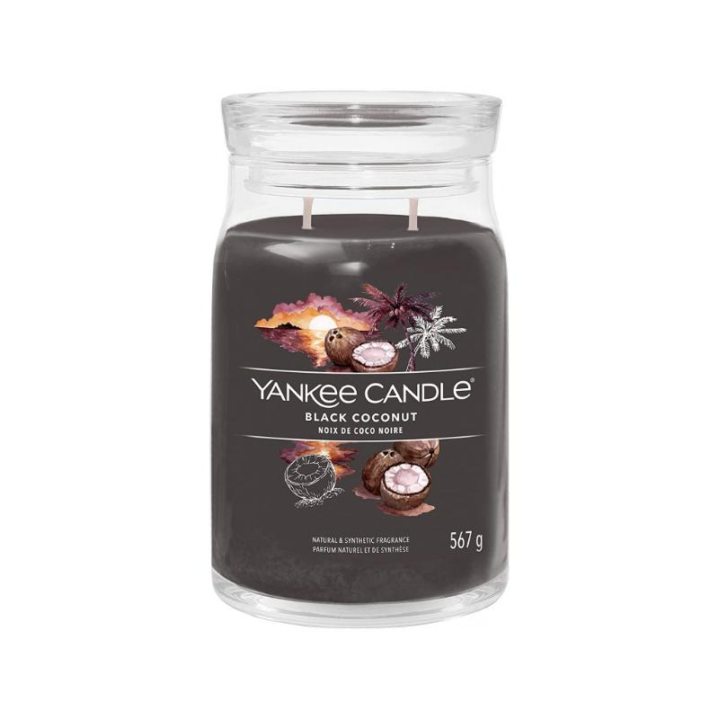 Yankee candles signature black coconut large jar candle 567gr, , medium-null