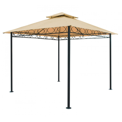L.h garden gazebo 3x3m light brown, , medium