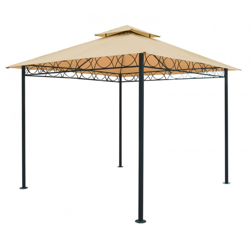 L.h garden gazebo 3x3m light brown, , medium-null