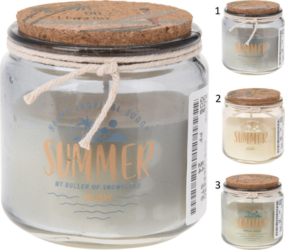 Scented candle in glass 3 διαφορετικα χρωματα, , medium