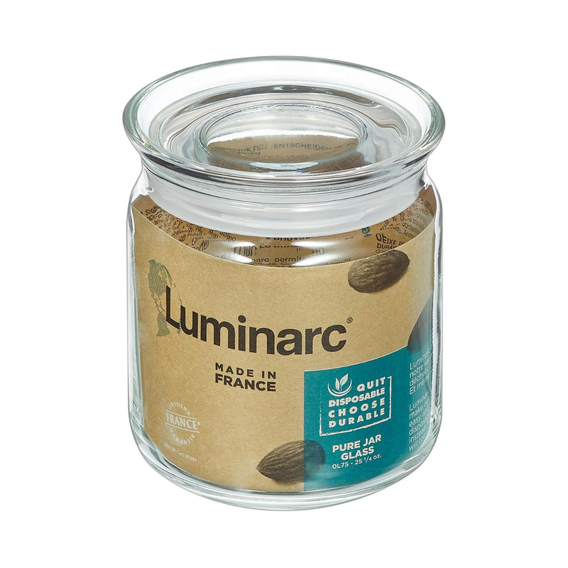 Luminarc pure jar storage jar with glass lid 0.75l, , medium image number null