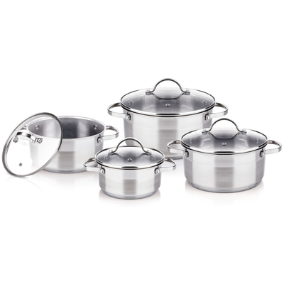 Lamart stainless steel pots set 8pcs