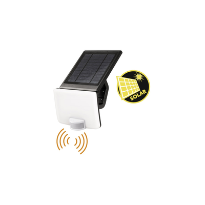 Solar floodlight with motion detection 12w 4000k ip54 black, , medium