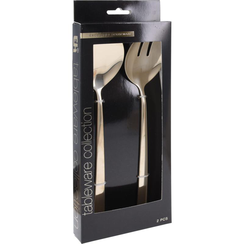 Salad cutlery set 2pcs - gold, , medium-null