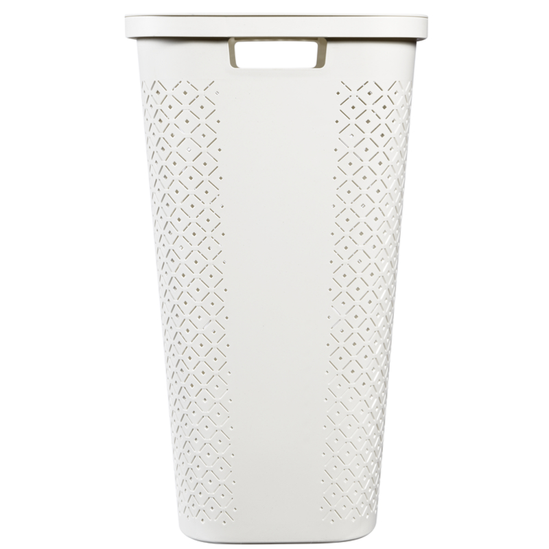 Product image: Curver terrazo laundry hamper 55l white, , medium-null